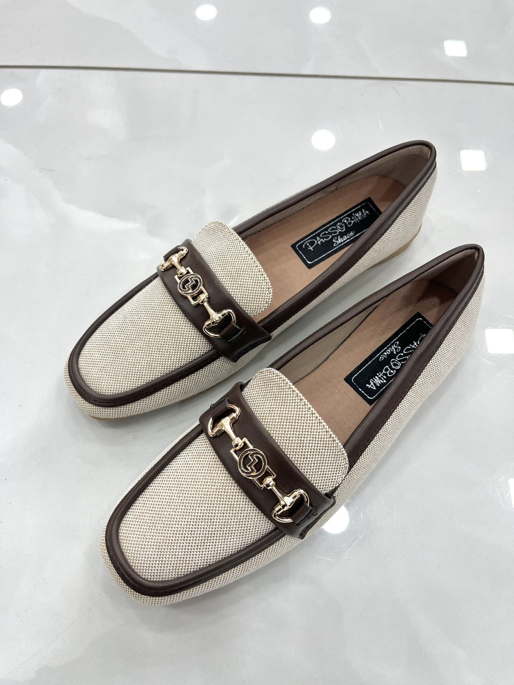 Μοκασίνι Beige/Brown