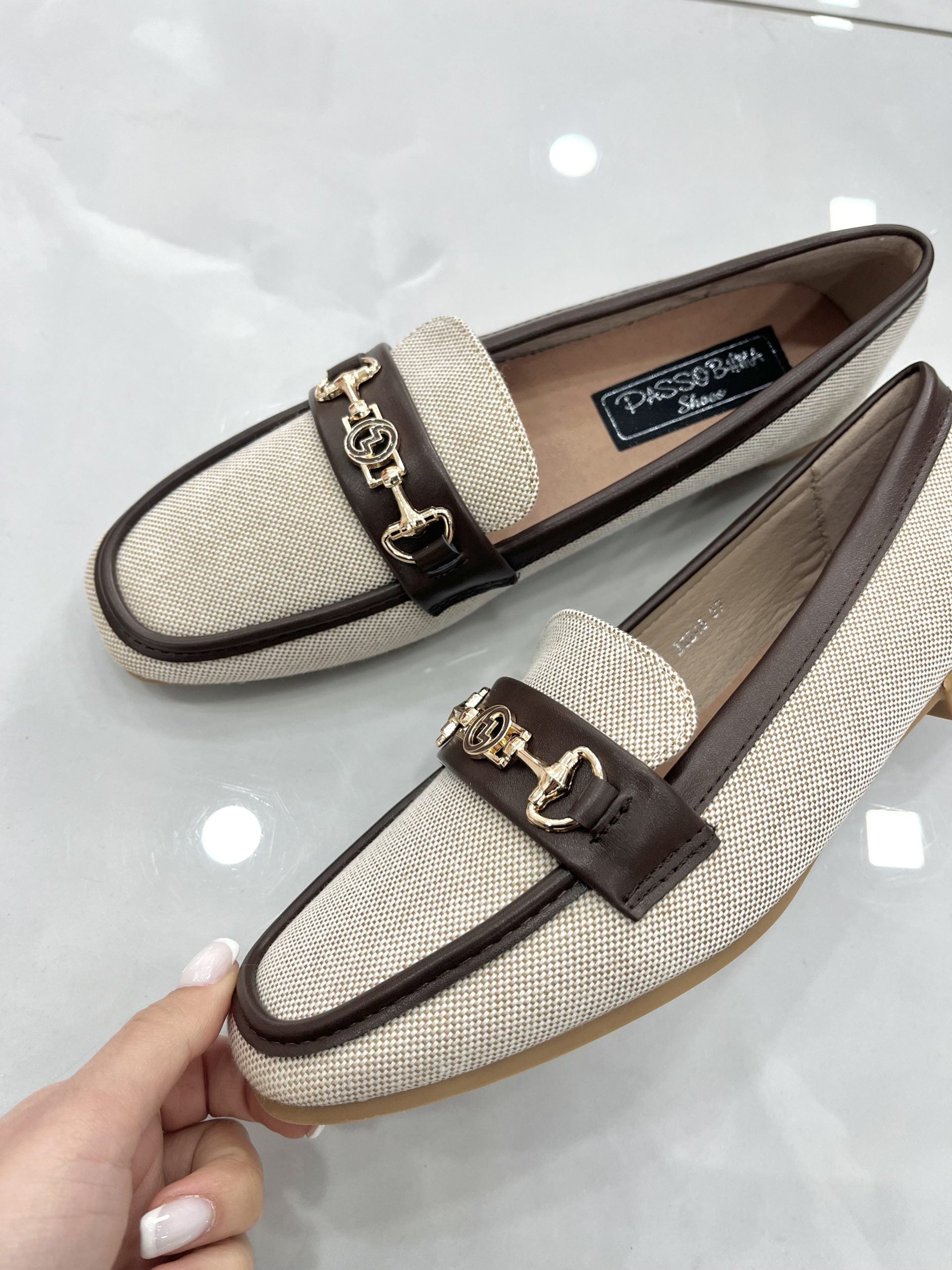 Μοκασίνι Beige/Brown