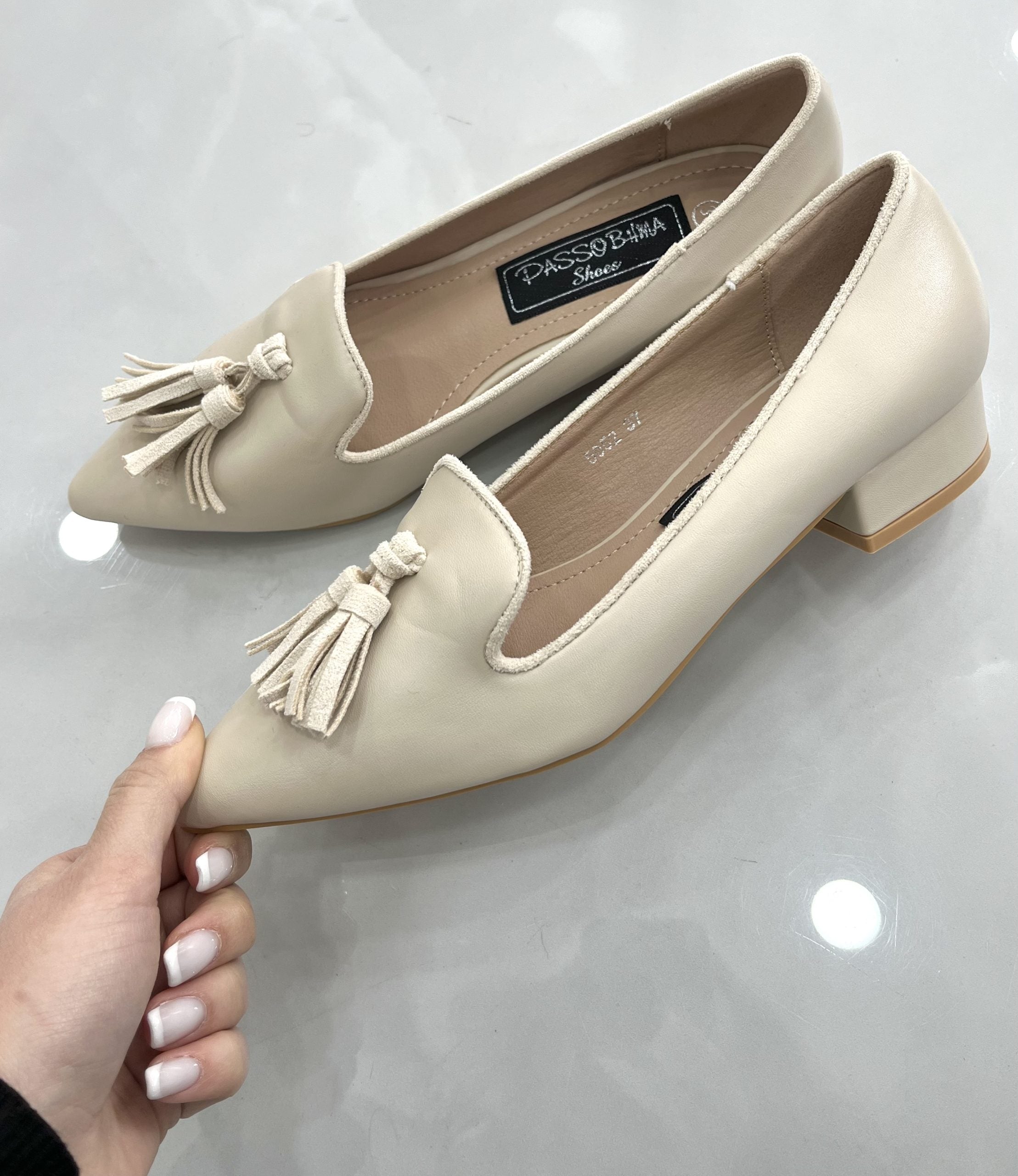 Μοκασίνια με Σχέδιο Beige