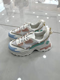 Sneakers με Τρακτερωτό Πάτο και Strass White Colour