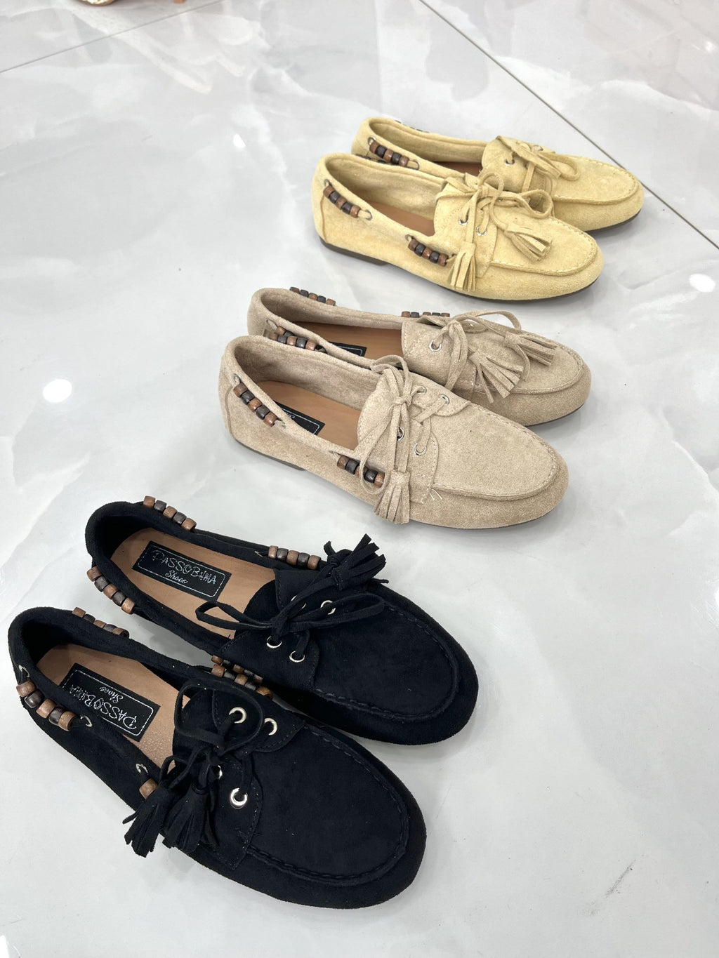 Spring Μοκασίνια με Σχέδιο Black