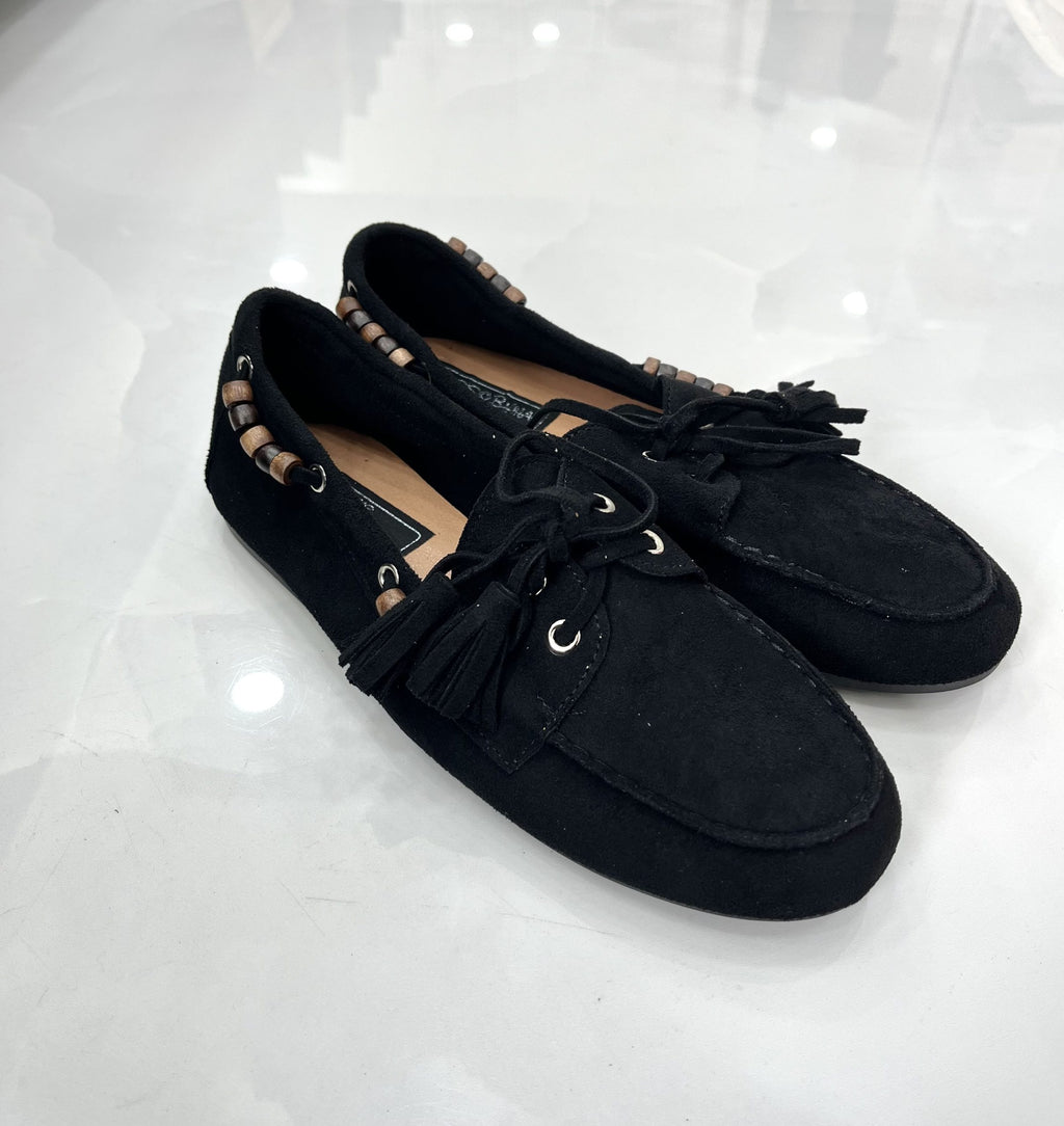 Spring Μοκασίνια με Σχέδιο Black