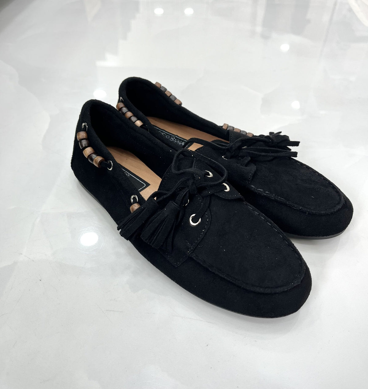Spring Μοκασίνια με Σχέδιο Black