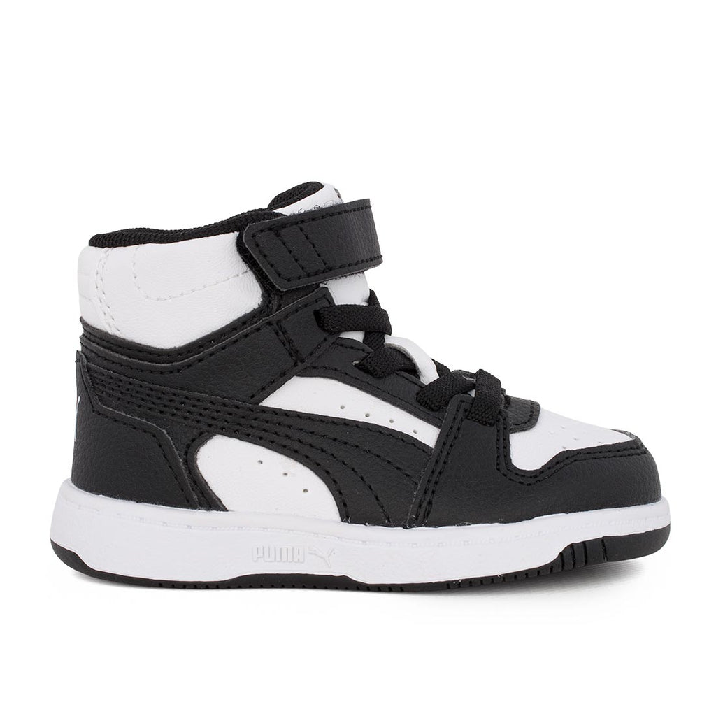 Puma Rebound Slam Mi AC+Inf 408802 01 Αθλητικό μποτάκι unisex σε οικολογικό δέρμα Λευκό-Μαύρο