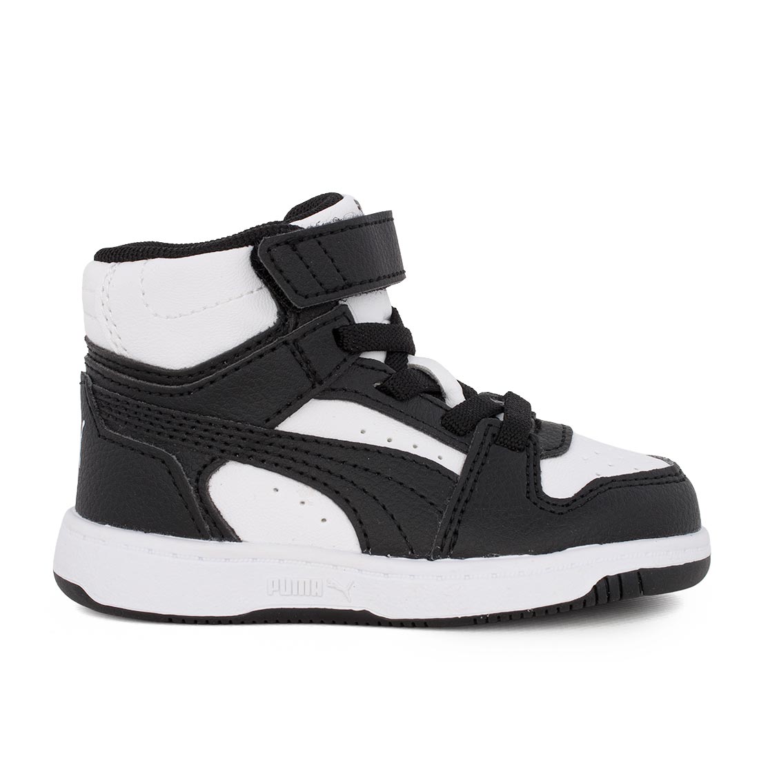 Puma Rebound Slam Mi AC+Inf 408802 01 Αθλητικό μποτάκι unisex σε οικολογικό δέρμα Λευκό-Μαύρο