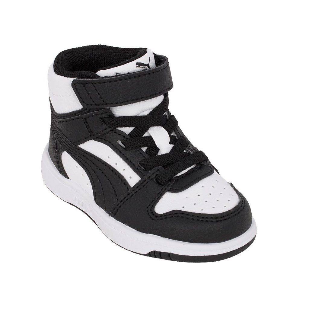 Puma Rebound Slam Mi AC+Inf 408802 01 Αθλητικό μποτάκι unisex σε οικολογικό δέρμα Λευκό-Μαύρο