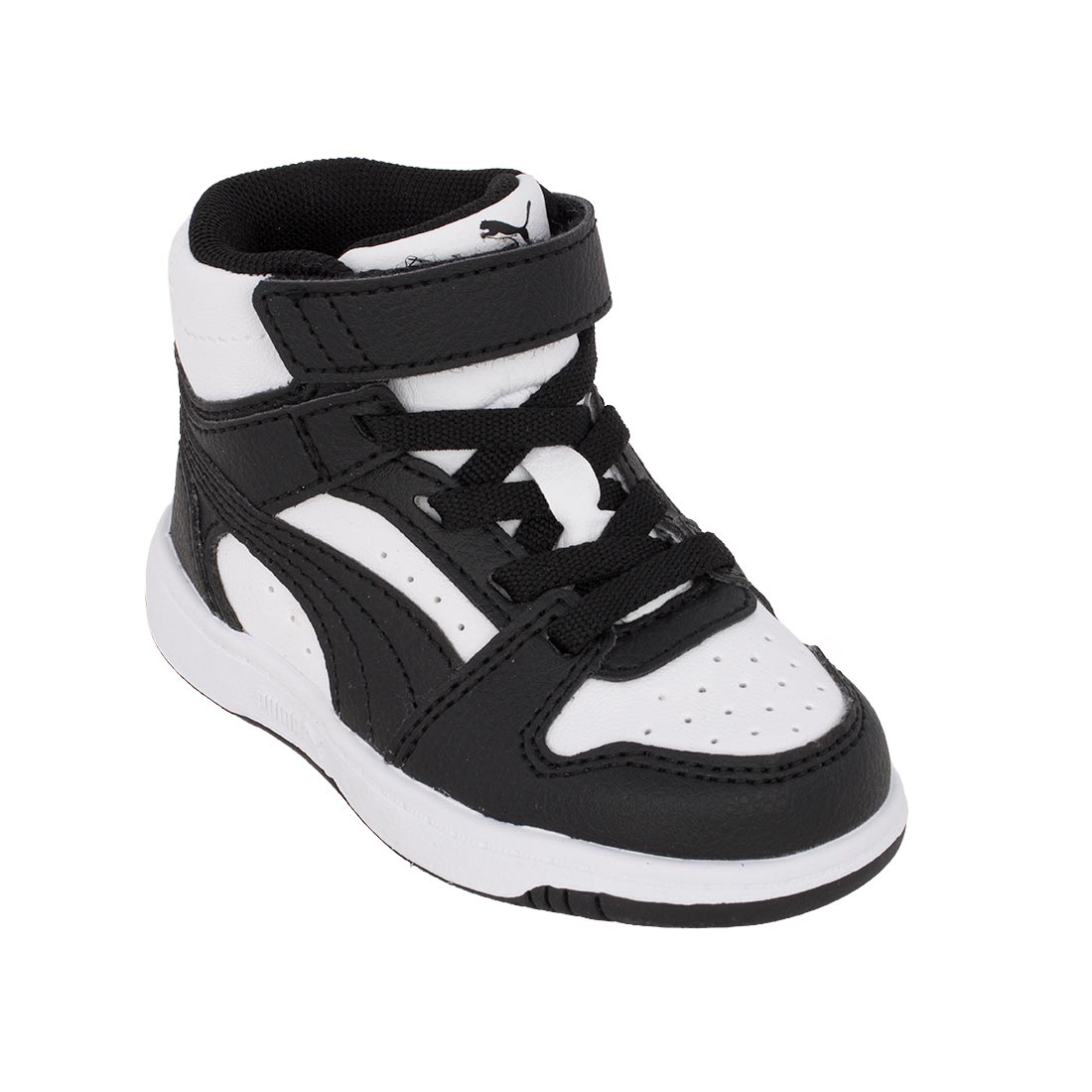Puma Rebound Slam Mi AC+Inf 408802 01 Αθλητικό μποτάκι unisex σε οικολογικό δέρμα Λευκό-Μαύρο