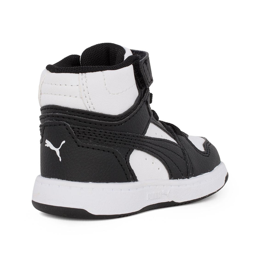 Puma Rebound Slam Mi AC+Inf 408802 01 Αθλητικό μποτάκι unisex σε οικολογικό δέρμα Λευκό-Μαύρο