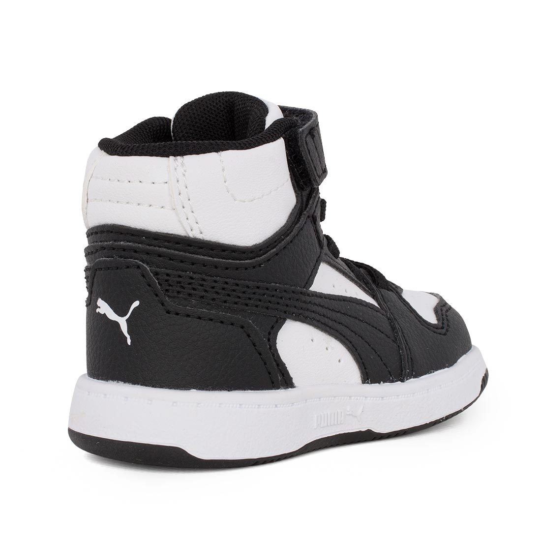 Puma Rebound Slam Mi AC+Inf 408802 01 Αθλητικό μποτάκι unisex σε οικολογικό δέρμα Λευκό-Μαύρο