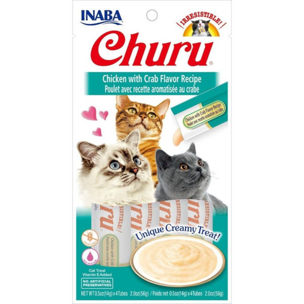 Churu Chicken with Crab For Cats - Λιχουδιά Γάτας  4x14gr