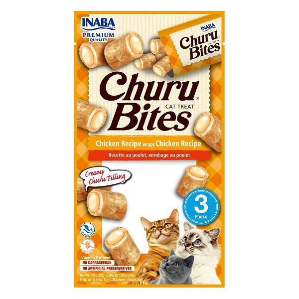 Churu Chicken Bites For Cats - Λιχουδιά Γάτας Κοτόπουλο  30gr