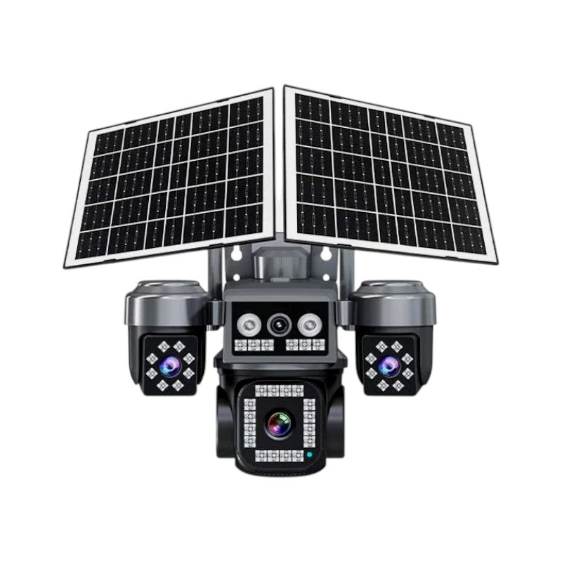 Ηλιακή κάμερα ασφαλείας IP τετραπλή - C011SQ - WiFi - Security Camera - 371228