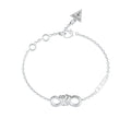 GUESS STEEL MODERN LOVE JUBB04011JWRHL Ασημένιο Βραχιόλι Με Άπειρο