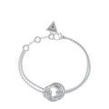 GUESS STEEL PERFECT JUBB04063JWRHL Ασημένιο Βραχιόλι Με Ενωμένους Κρίκους