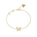 GUESS STEEL CHRYSALIS JUBB04110JWYGL Χρυσό Βραχιόλι Με Πεταλούδα