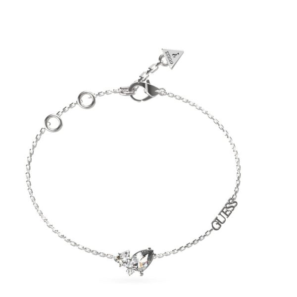 GUESS STEEL WONDERLIGHTS JUBB04414JWRHL Βραχιόλι Ασημένιο Με Πέτρα Και Λογότυπο