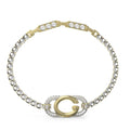 GUESS STEEL OH MY G JUBB04508JWYGL Βραχιόλι Χρυσό Με Λογότυπο Με Πέτρες