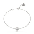 GUESS STEEL TINY DANCER JUBB04653JWRHL Βραχιόλι Ασημένιο Με Σχέδιο Και Λογότυπο
