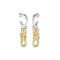 GUESS STEEL MODERN LOVE JUBE04004JWRHYGT/U Δίχρωμα Σκουλαρίκια Με Άπειρο