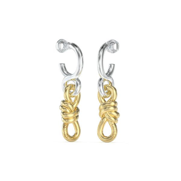 GUESS STEEL MODERN LOVE JUBE04004JWRHYGT/U Δίχρωμα Σκουλαρίκια Με Άπειρο