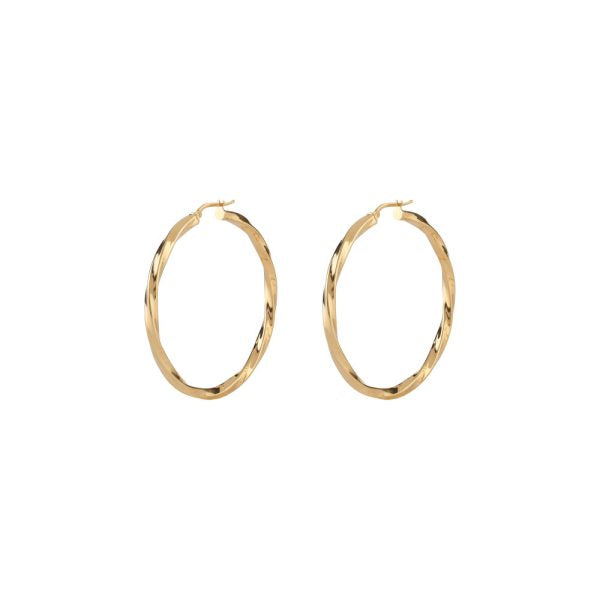 GUESS STEEL HOOPS I DID IT AGAIN JUBE04184JWYGT/U Χρυσά Σκουλαρίκια Κρίκοι