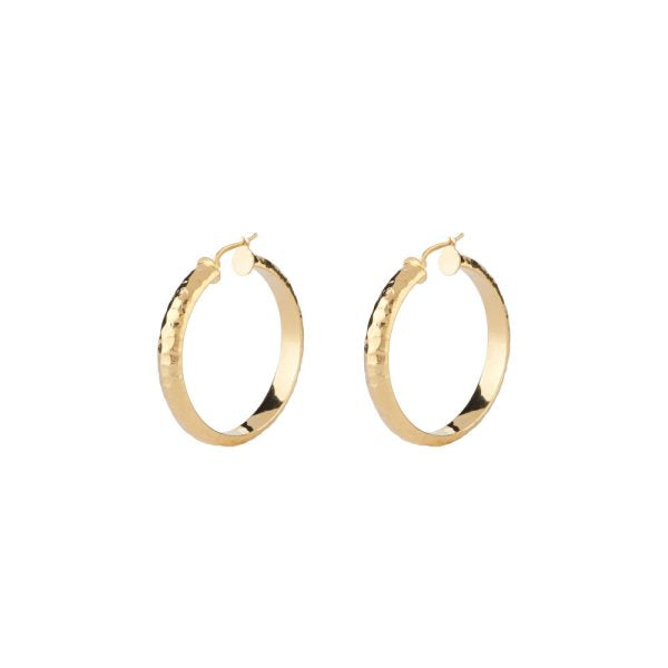 GUESS STEEL HOOPS I DID IT AGAIN JUBE04190JWYGT/U Χρυσά Σκουλαρίκια Κρίκοι