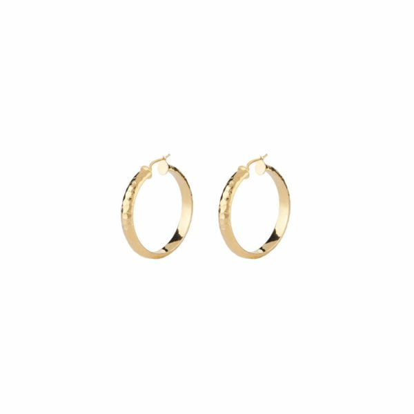 GUESS STEEL HOOPS I DID IT AGAIN JUBE04191JWYGT/U Χρυσά Σκουλαρίκια Κρίκοι