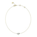 GUESS STEEL WONDERLIGHTS JUBN04413JWYGT/U Κολιέ Χρυσό Με Πέτρα Και Λογότυπο