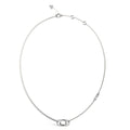 GUESS STEEL OH MY G JUBN04509JWRHT/U Κολιέ Ασημένιο Με Λογότυπα Και Πέτρες