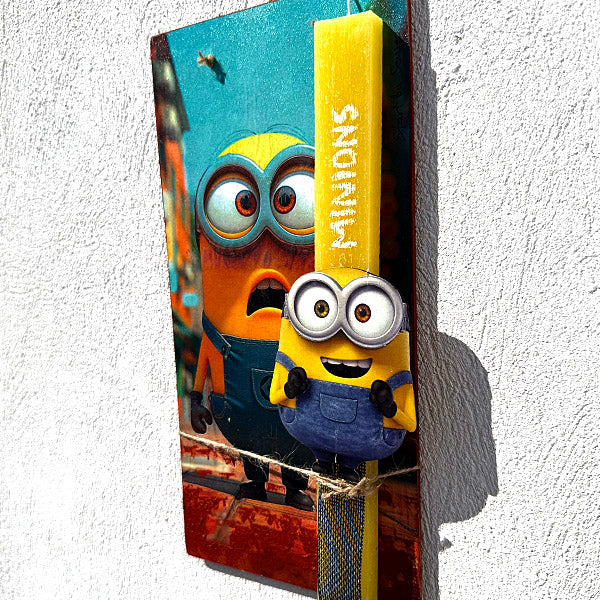 Λαμπάδα Πασχαλινή Χειροποίητη "Minions"
