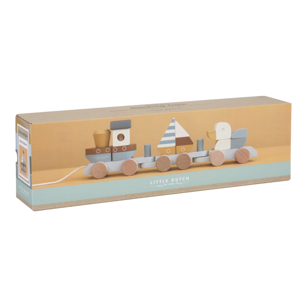 Little Dutch Ξύλινο τρενάκι με άσκηση λεπτής κίνησης Sailors Bay LD7068