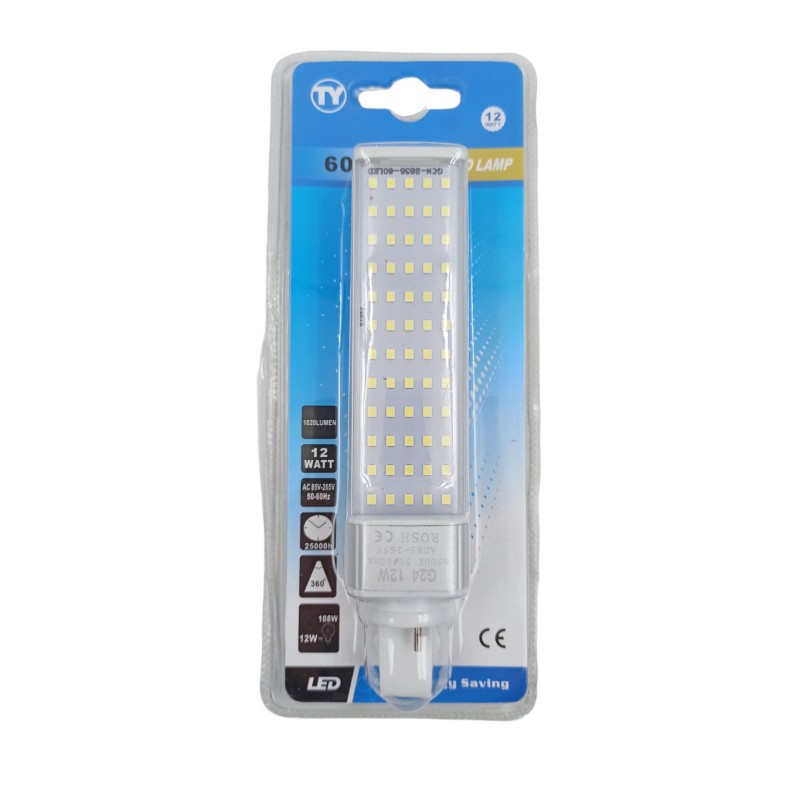 LED ΛΑΜΠΑ ΓΙΑ ΝΤΟΥΙ G24 12W/6500K RH-12W