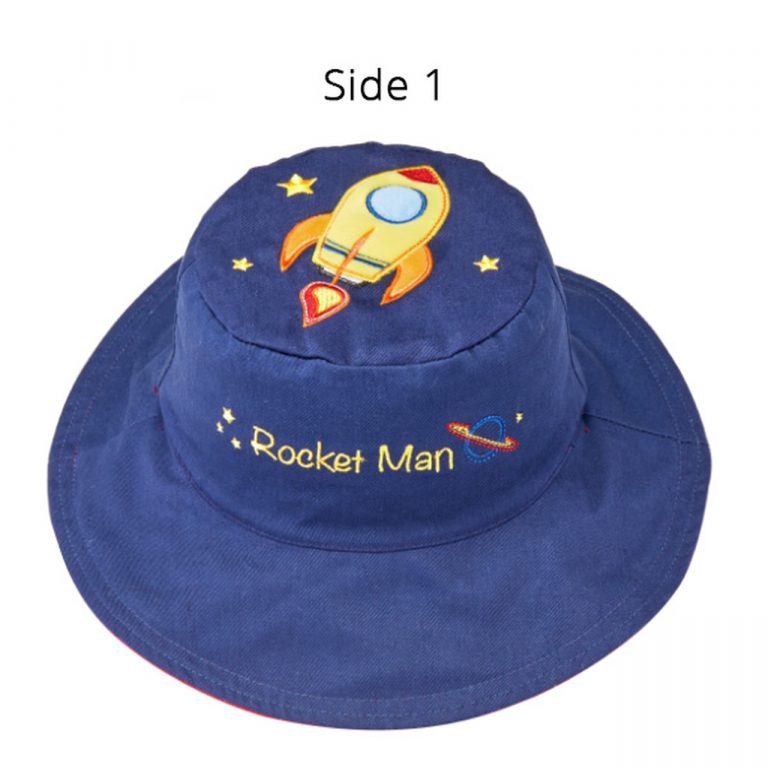 FlapJackKids  Καπέλο Διπλής Όψης UPF 50+ – Διαστημόπλοιο (Cotton) LUV0144