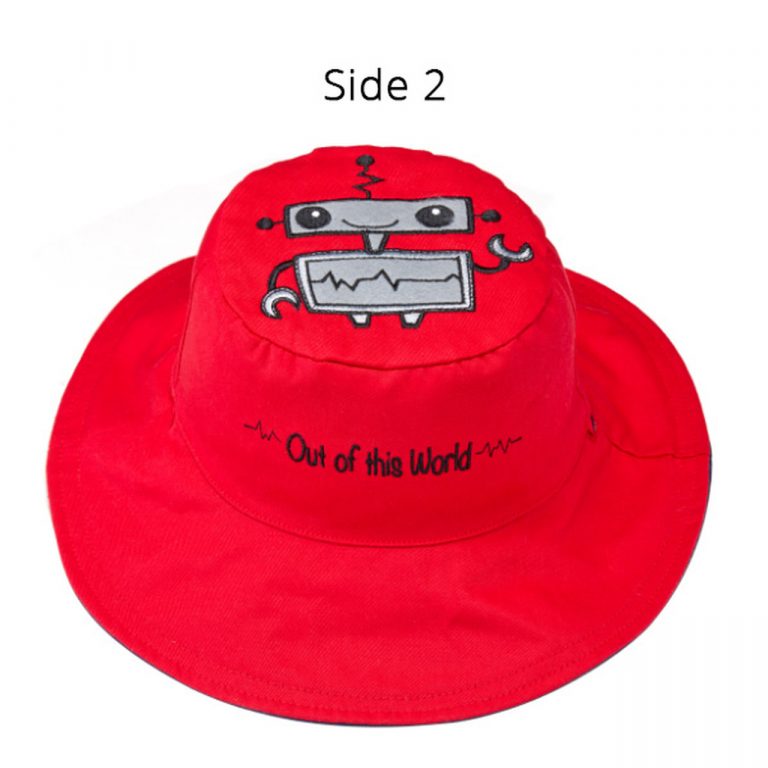 FlapJackKids  Καπέλο Διπλής Όψης UPF 50+ – Διαστημόπλοιο (Cotton) LUV0144