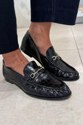 Loafer Cambridge Croco Μαύρο