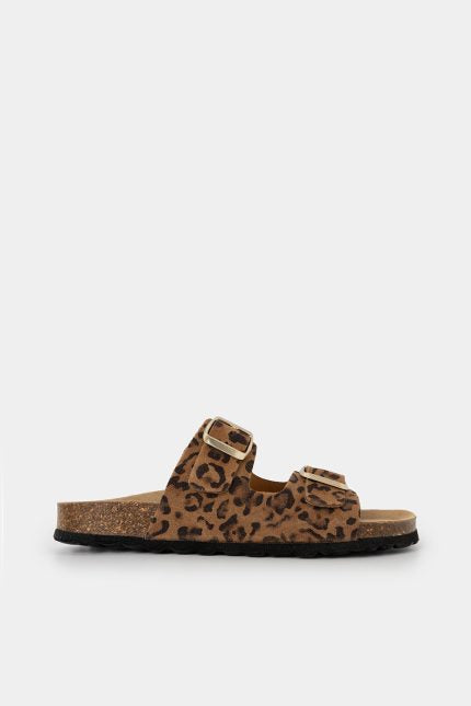 Παντόφλα Jiral Διπλή Αγκράφα Animal Print