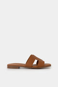 Παντόφλα Livia Flat Καφέ