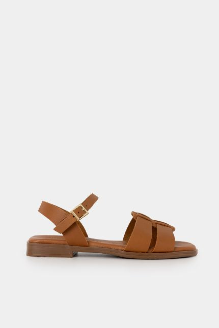 Πέδιλο Zenia Flat Καφέ