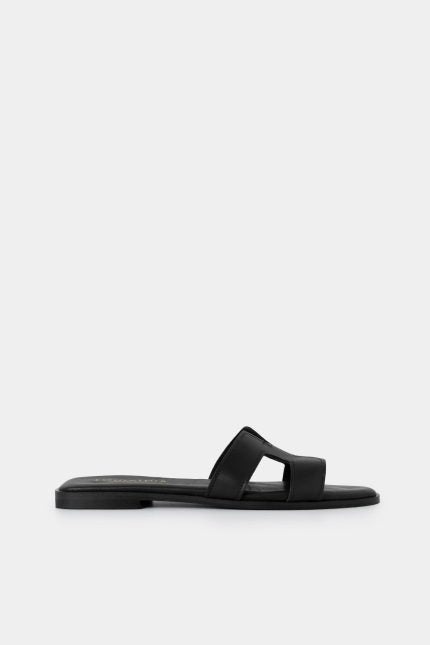 Παντόφλα Elise H-Cut Flat Μαύρο