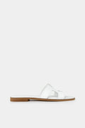 Παντόφλα Elise H-Cut Flat Λευκό