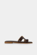 Παντόφλα Elise H-Cut Flat Καφέ