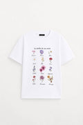 Lumina T-Shirt Flowers Λευκό