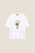 Lumina T-Shirt Love Matcha Λευκό