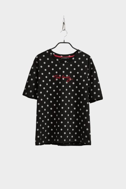 Lumina T-shirt Πουά Μαύρο