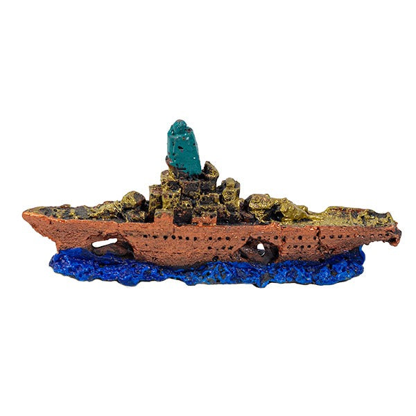 Petgreece Aquarium Decor - Διακοσμητικό Ενυδρείου Ναυάγιο Καταδρομικό 13x3x6cm