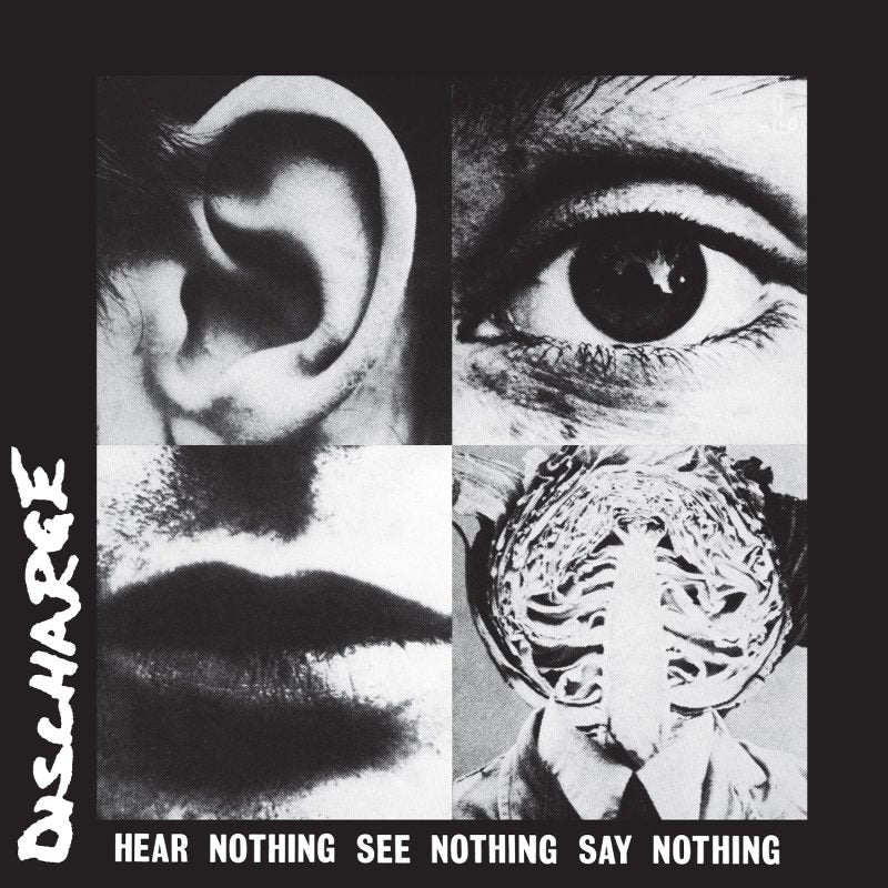 Discharge - Hear Nothing See Nothing Say Nothing (White & Black Swirl Vinyl)