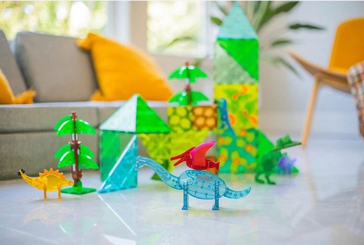 Magna-Tiles Μαγνητικό Παιχνίδι Δεινόσαυροι XL 50 κομματιών 3+ Ετών