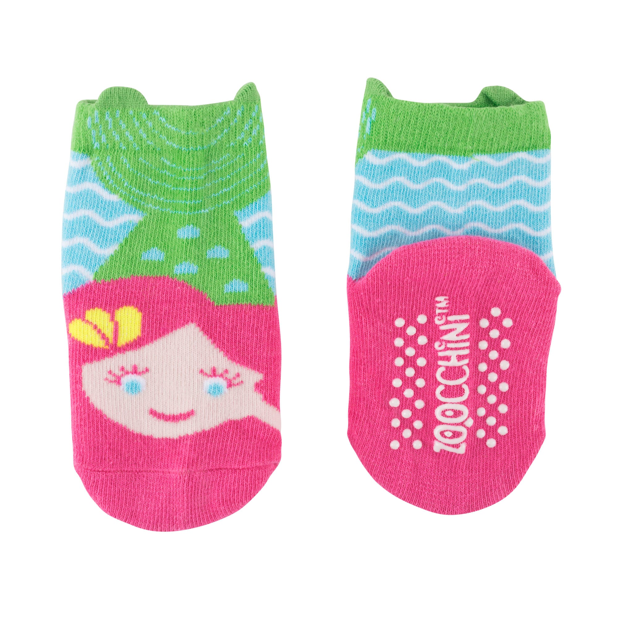 Zoocchini  Σετ Ρούχων για Μπουσούλισμα Grip+Easy Crawler Pants &amp; Socks Set "Γοργόνα"   ZOO12505