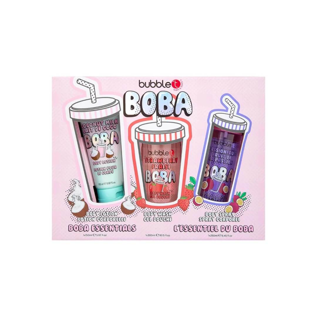 Boba Essentials Mixed Gift Set - Body Wash & Body Lotion & Body Spray | BUBBLE T