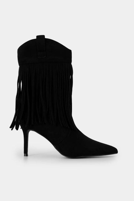 Μποτάκι Frida Suede Κρόσια Μαύρο